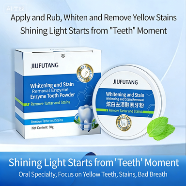 Teeth Whitening Enzymes - Enzyme based teeth cleaning powder, teeth
