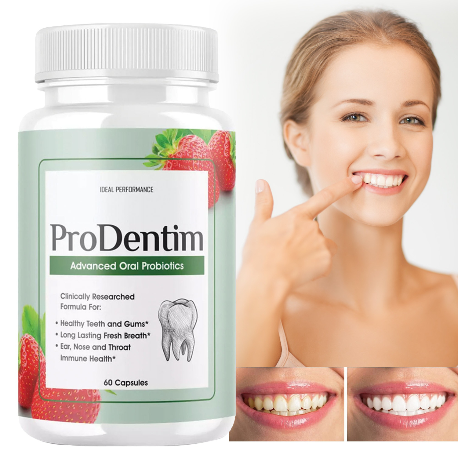 Teeth Whitening Enzymes - Advanced Oral Probiotics - Promotes Healthy