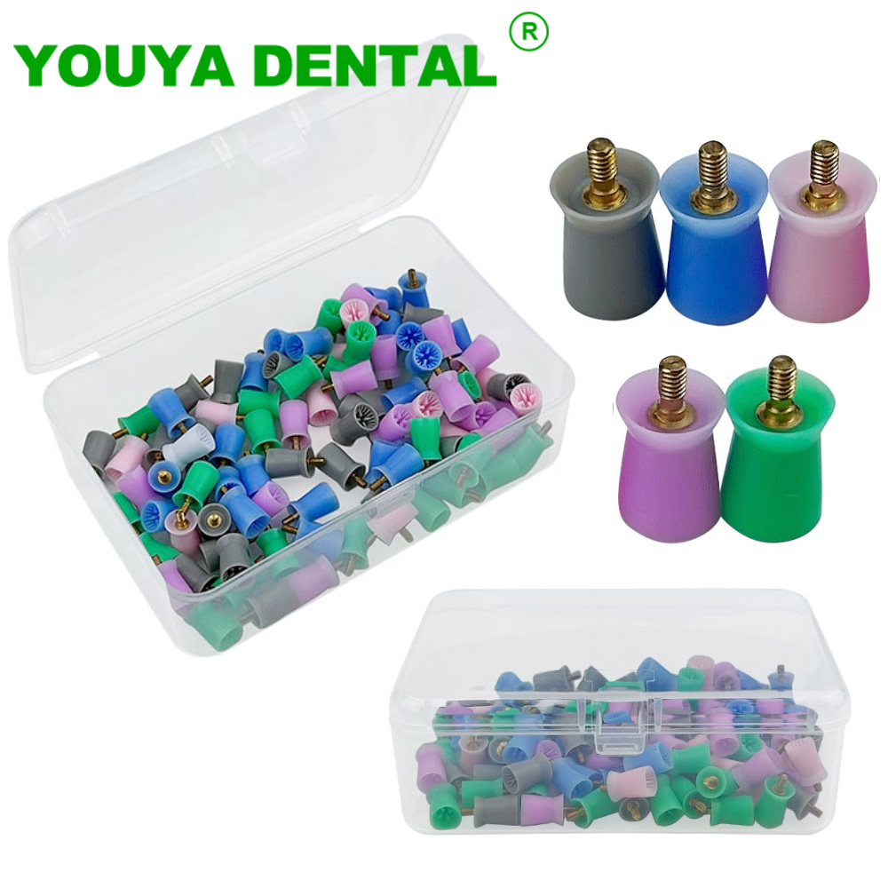 Whitening Teeth Dentist - 100pcs/Box Dental Prophylaxis Brush Cup Colorful