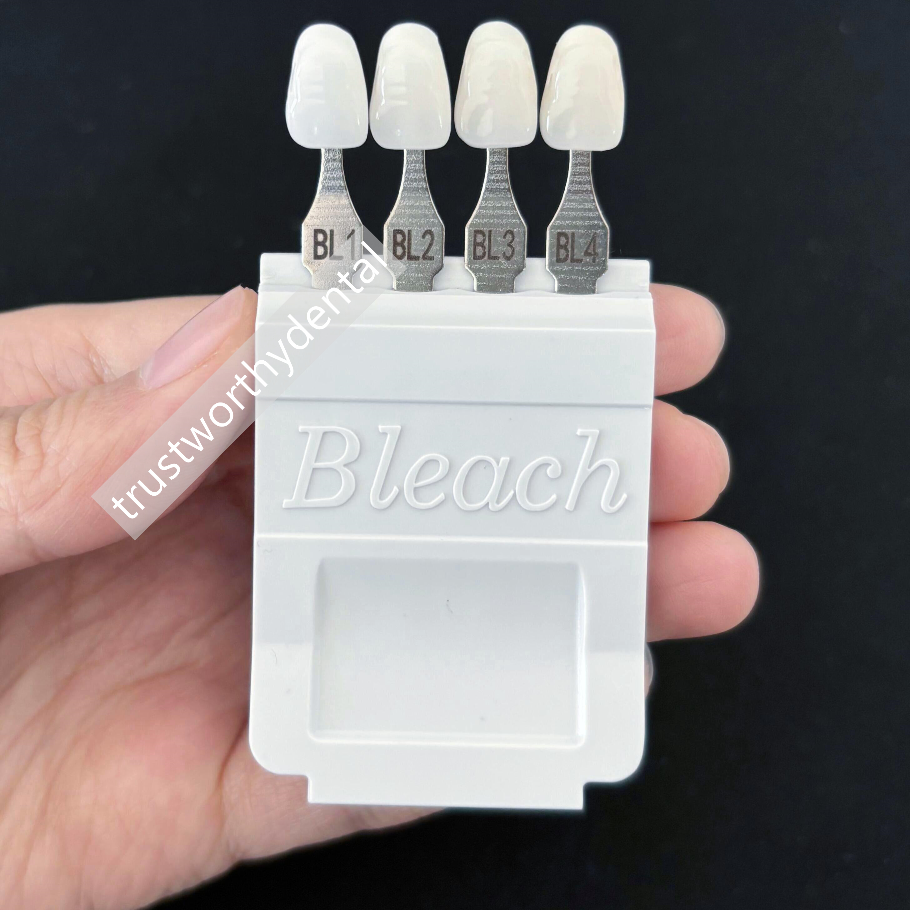 4 Colors Dental Bleached Shade - Teeth Whitening Shade Guide ulasan dan harga