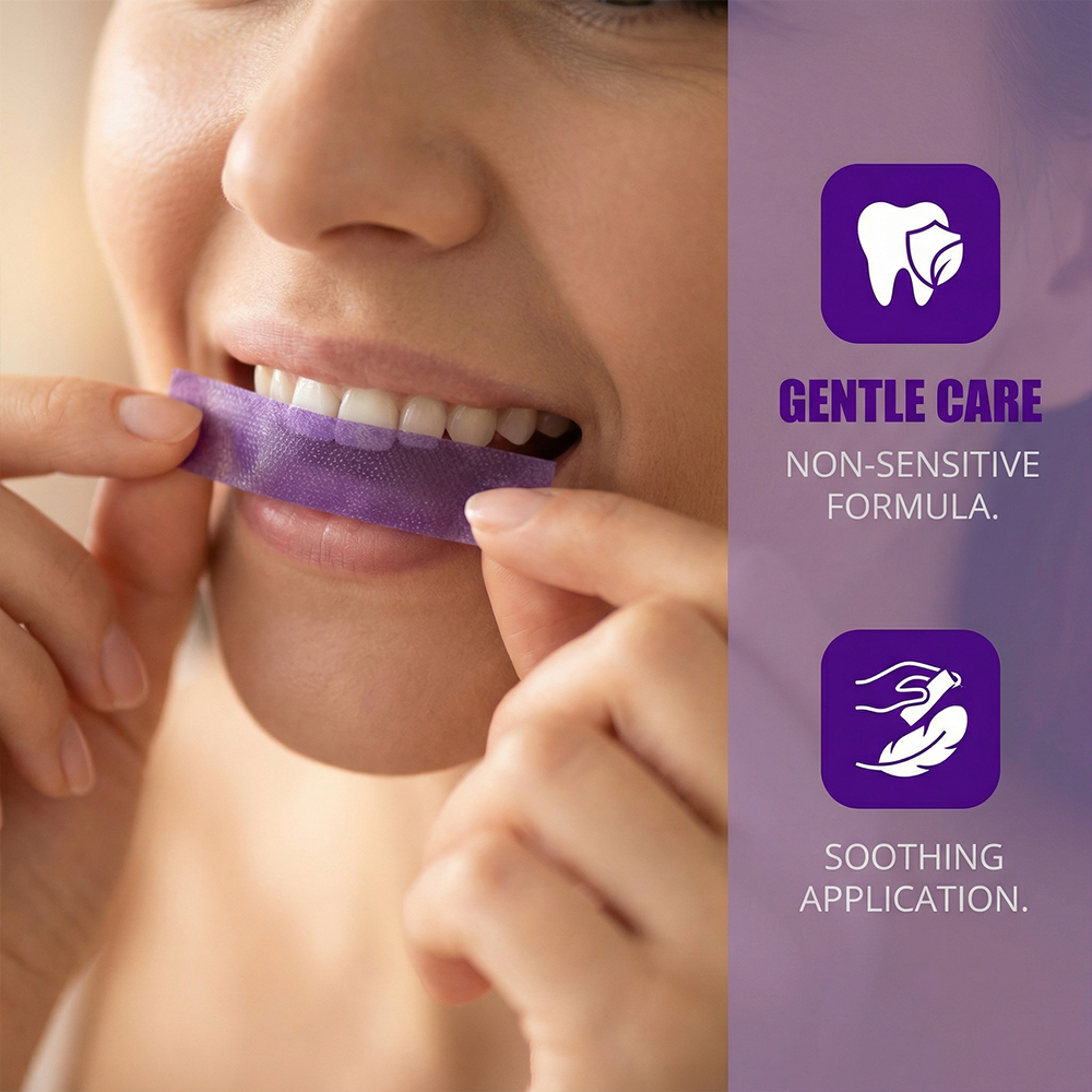 Purple Teeth Whitening Strips- - Teeth Whitening Home Kit ulasan dan harga