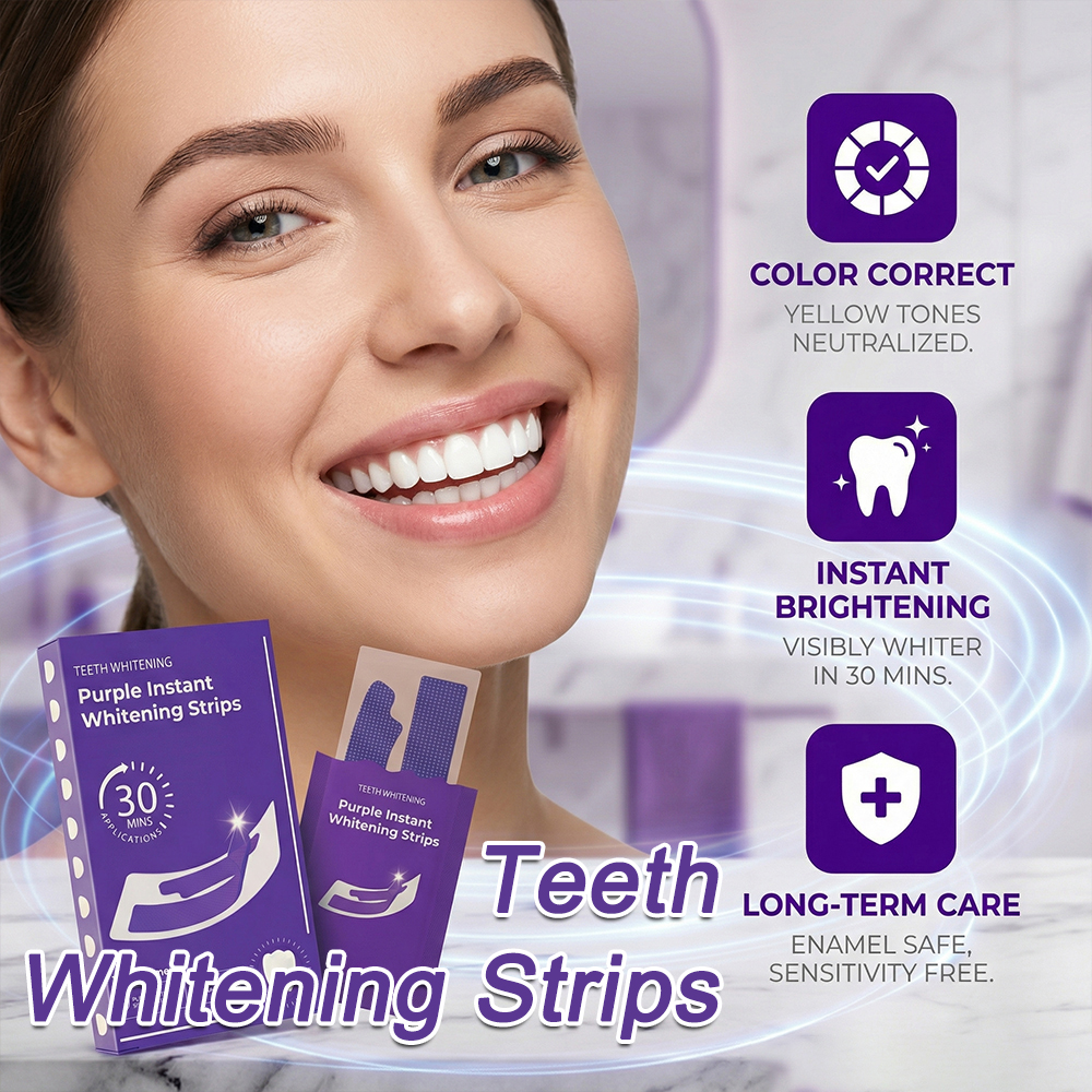 Purple Teeth Whitening Strips- - Teeth Whitening Home Kit ulasan dan harga