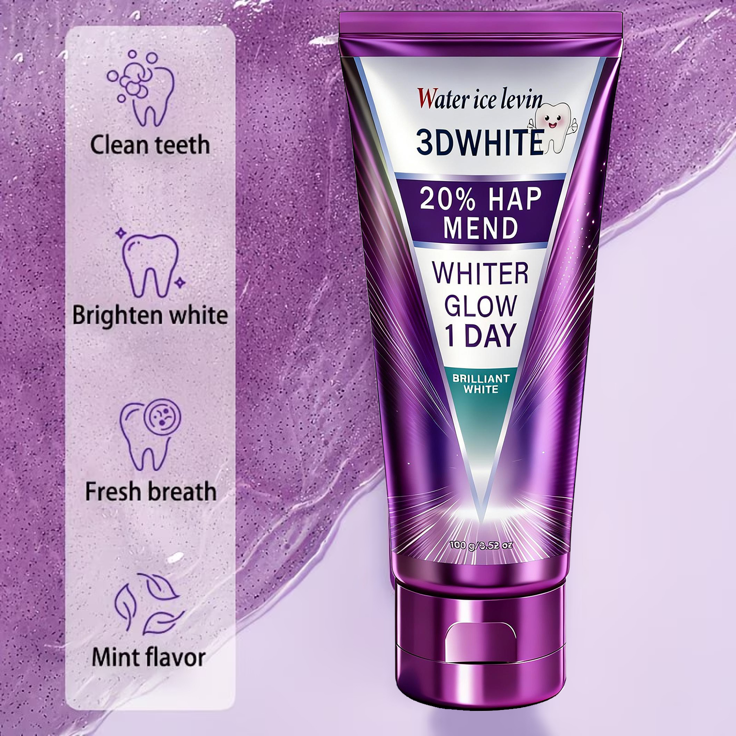 20% HAP 3D White Toothpaste -  - Teeth Whitening Foam ulasan dan harga