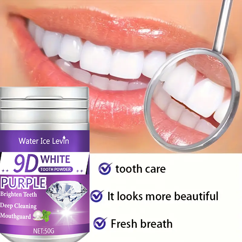 9D White Purple Toothpowder. B - Teeth Whitening Ingredients ulasan dan harga