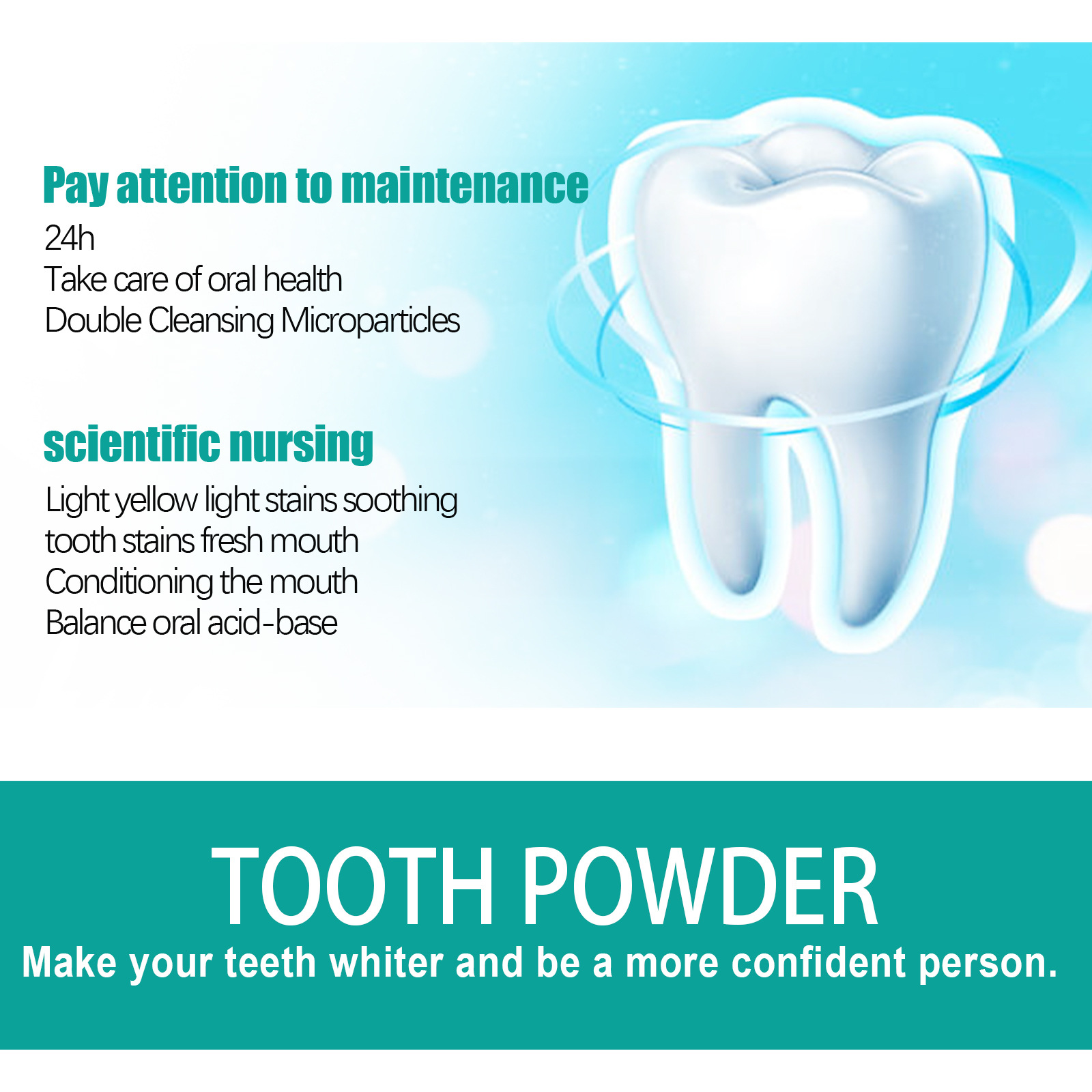 Mint Tooth Powder Fresh Breath - Teeth Whitening Ingredients ulasan dan harga