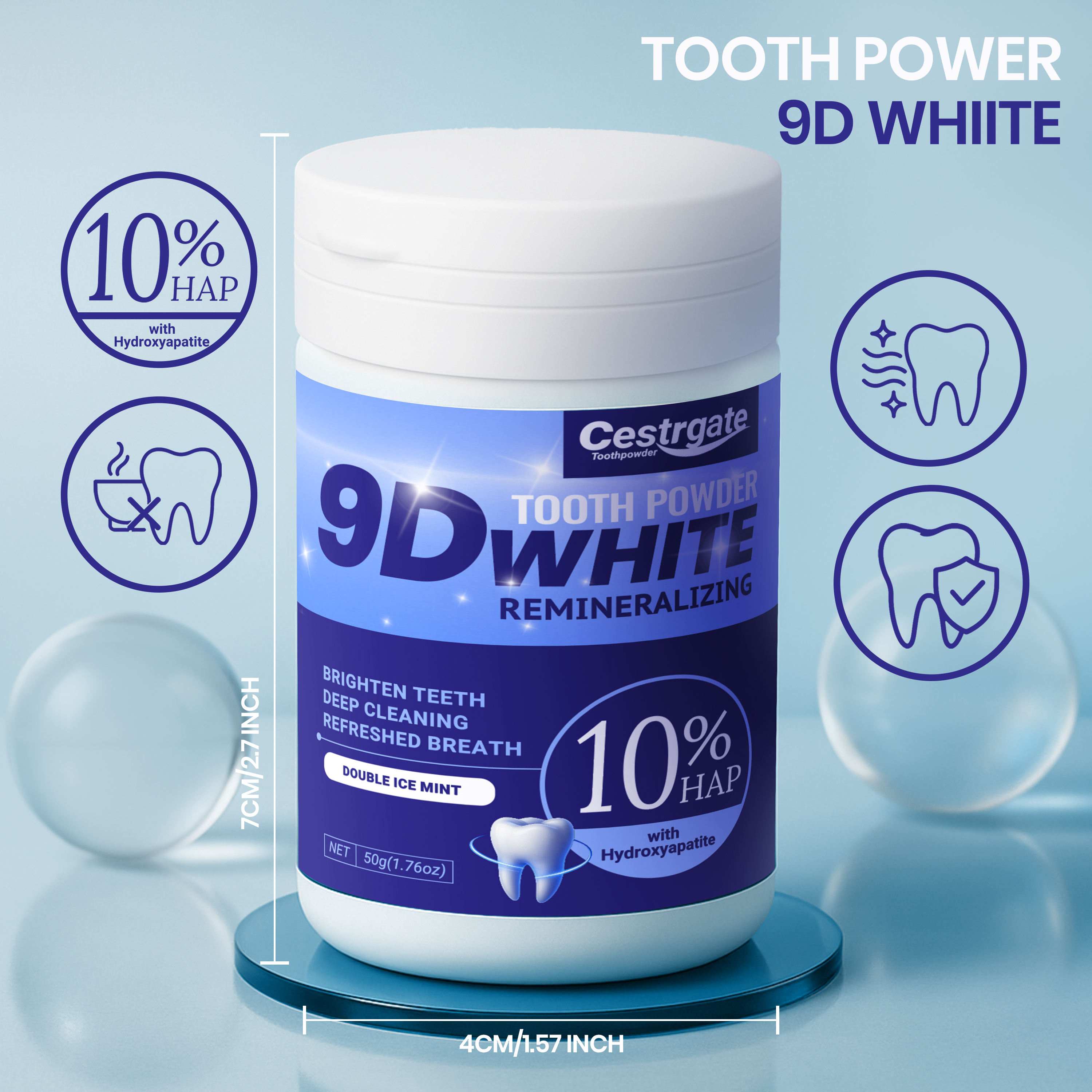9D Hydroxyapatite Teeth Whiten - Teeth Whitening Ingredients ulasan dan harga