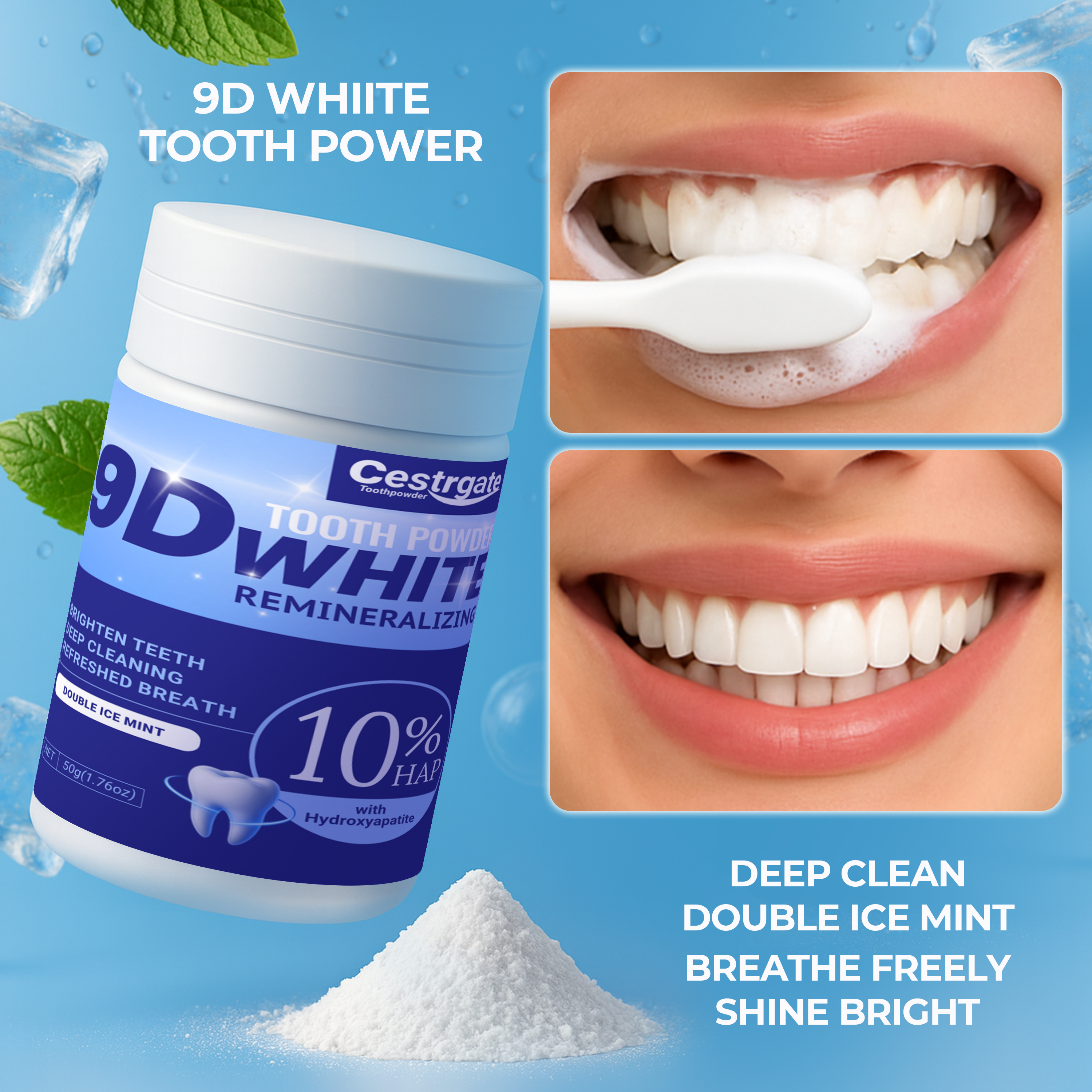 9D Hydroxyapatite Teeth Whiten - Teeth Whitening Ingredients ulasan dan harga