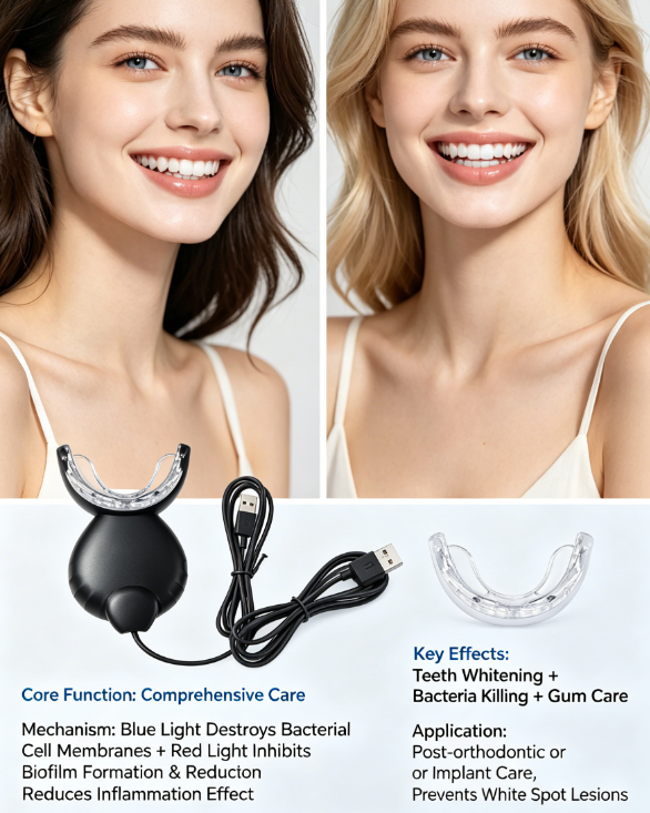 Blue LED Light Teeth Whitening - Teeth Whitening Home Kit ulasan dan harga