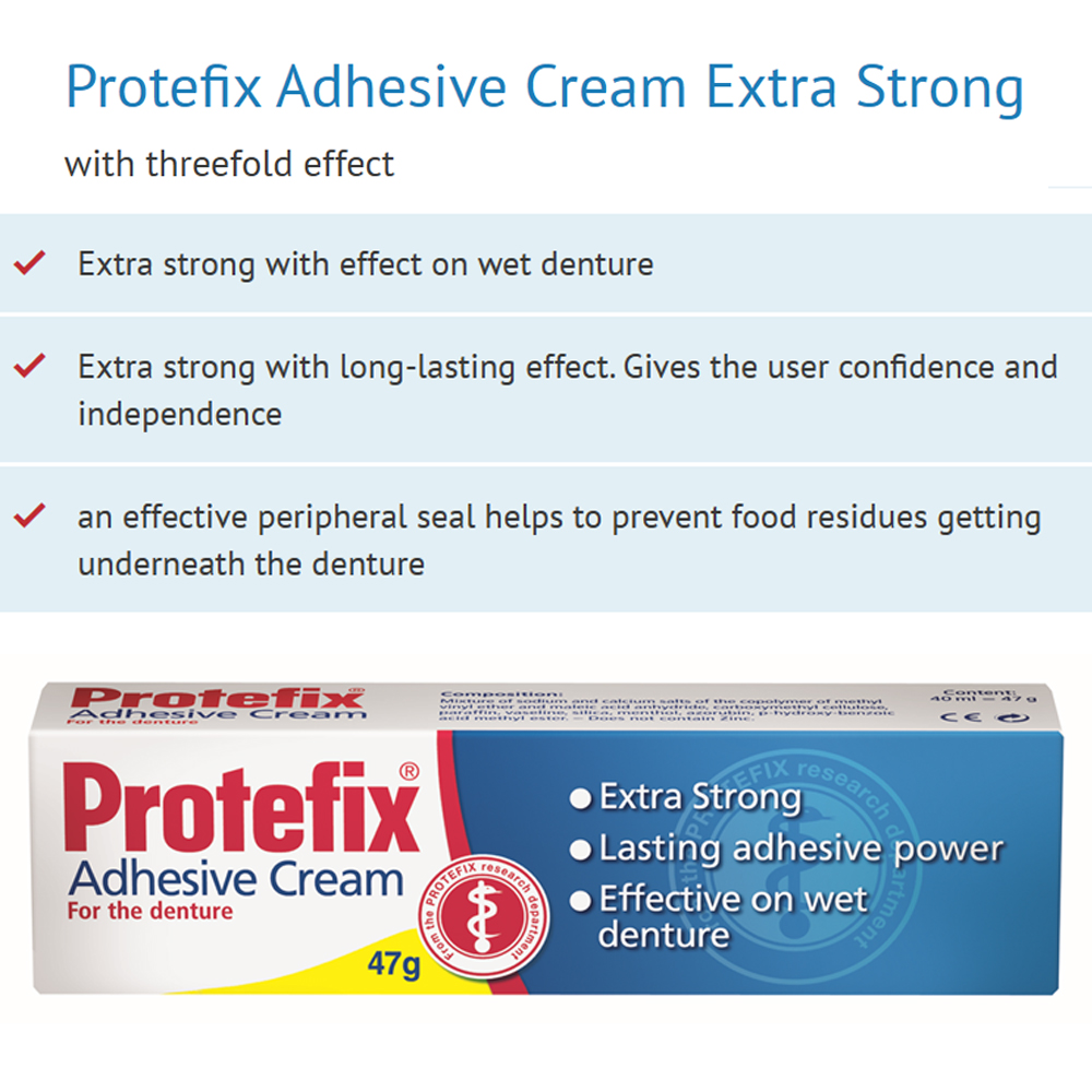 Protefix Adhesive Cream For De - Teeth Whitening Ingredients ulasan dan harga