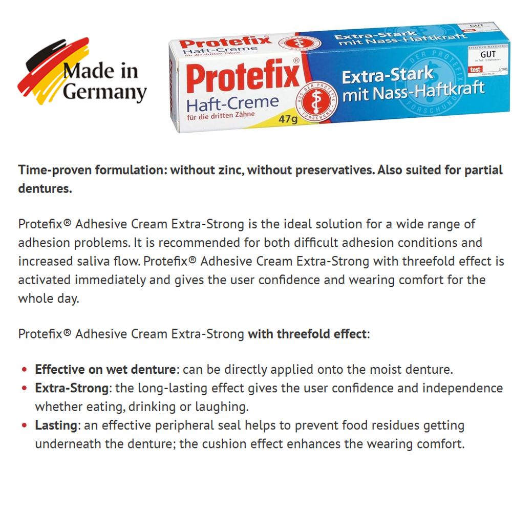 Protefix Adhesive Cream For De - Teeth Whitening Ingredients ulasan dan harga