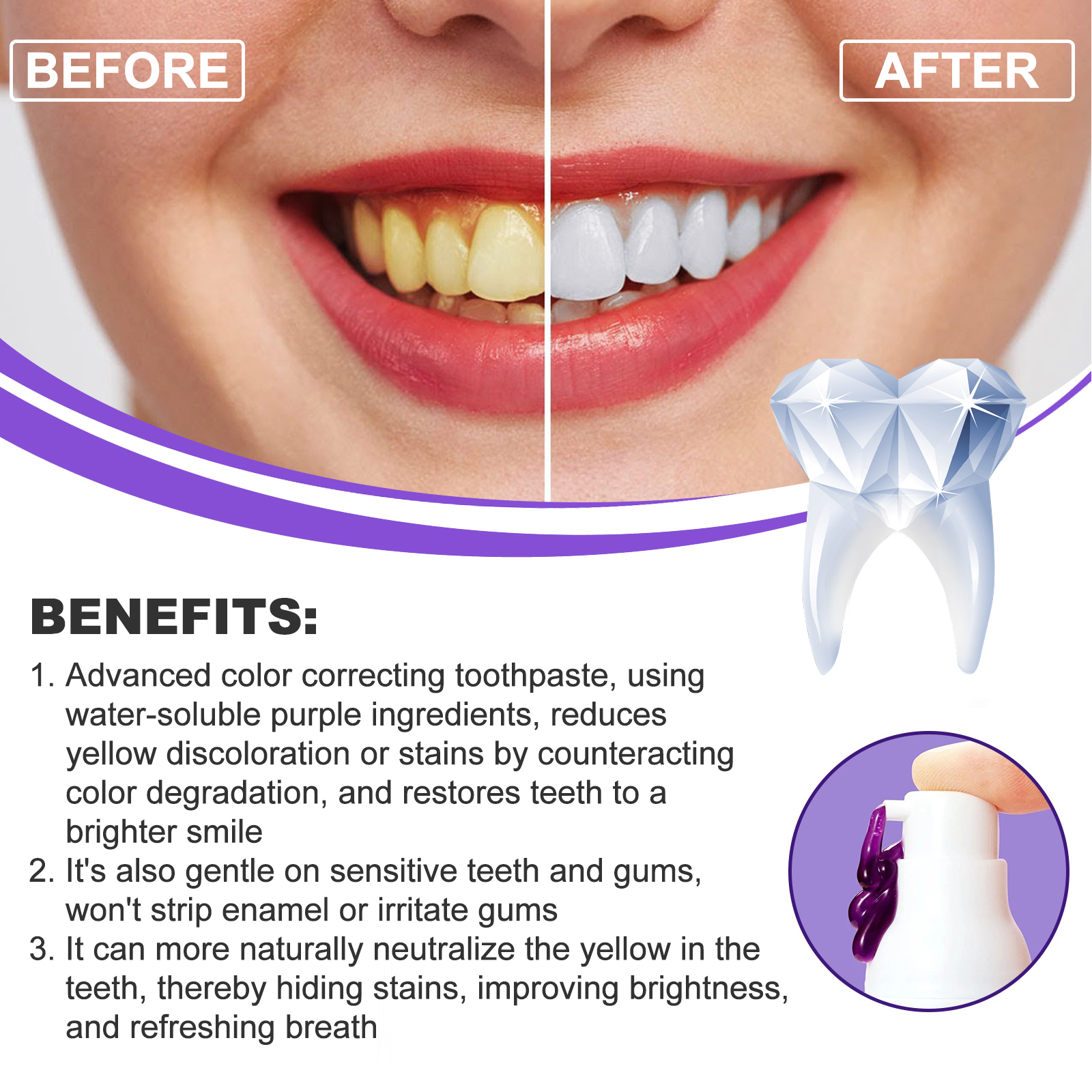 EELHOE Smiles Bright White Ref - Teeth Whitening Ingredients ulasan dan harga
