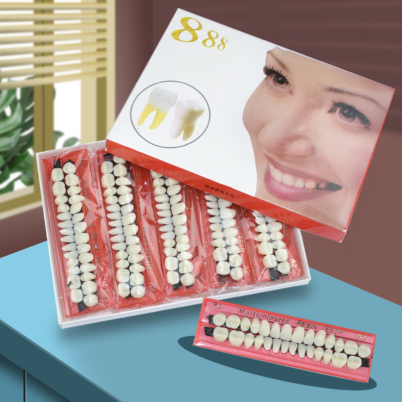 28 Teeth Dental Resin Denture  - Teeth Whitening Shade Guide ulasan dan harga