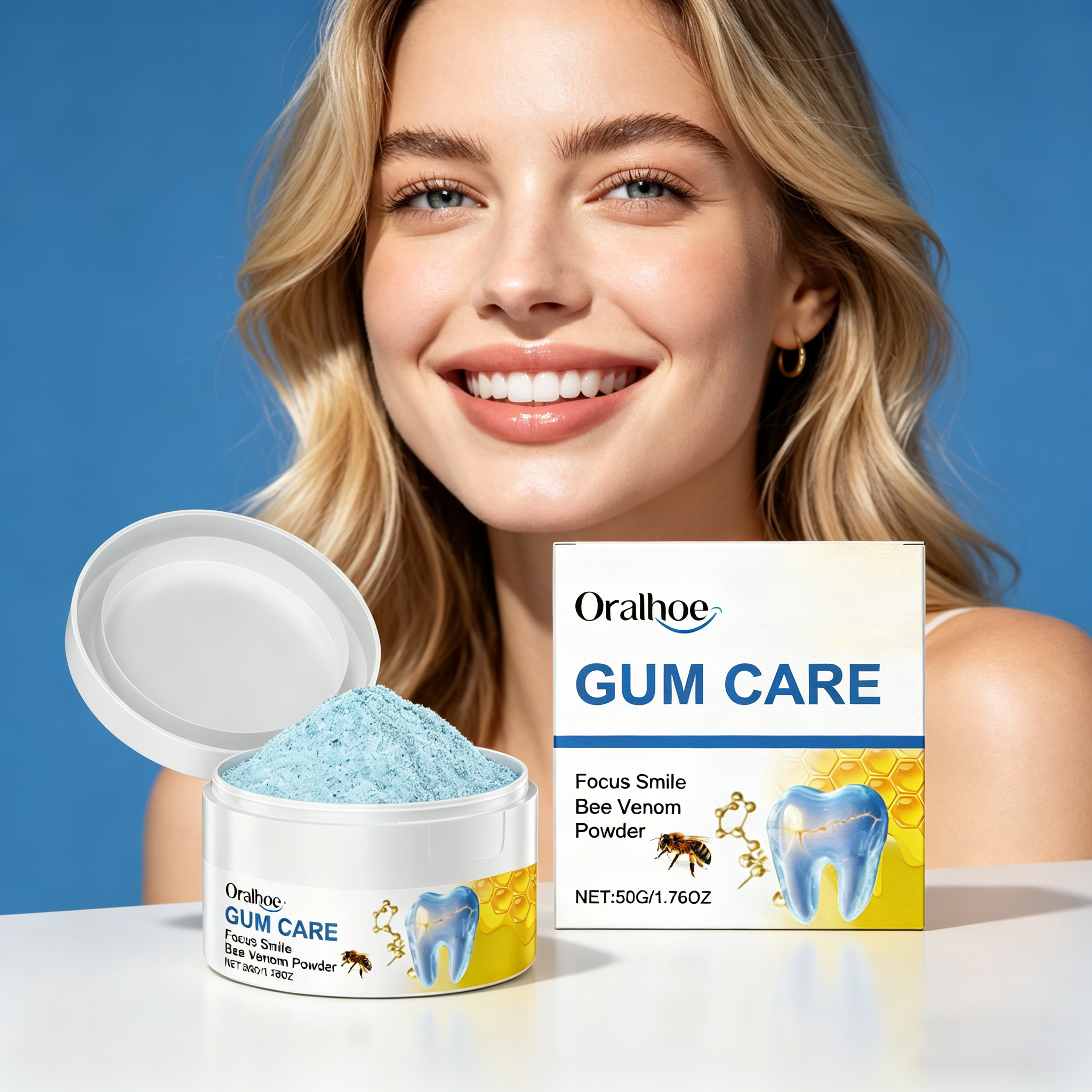 ORALHOE 50g Bee Venom Powder R - Teeth Whitening Ingredients ulasan dan harga