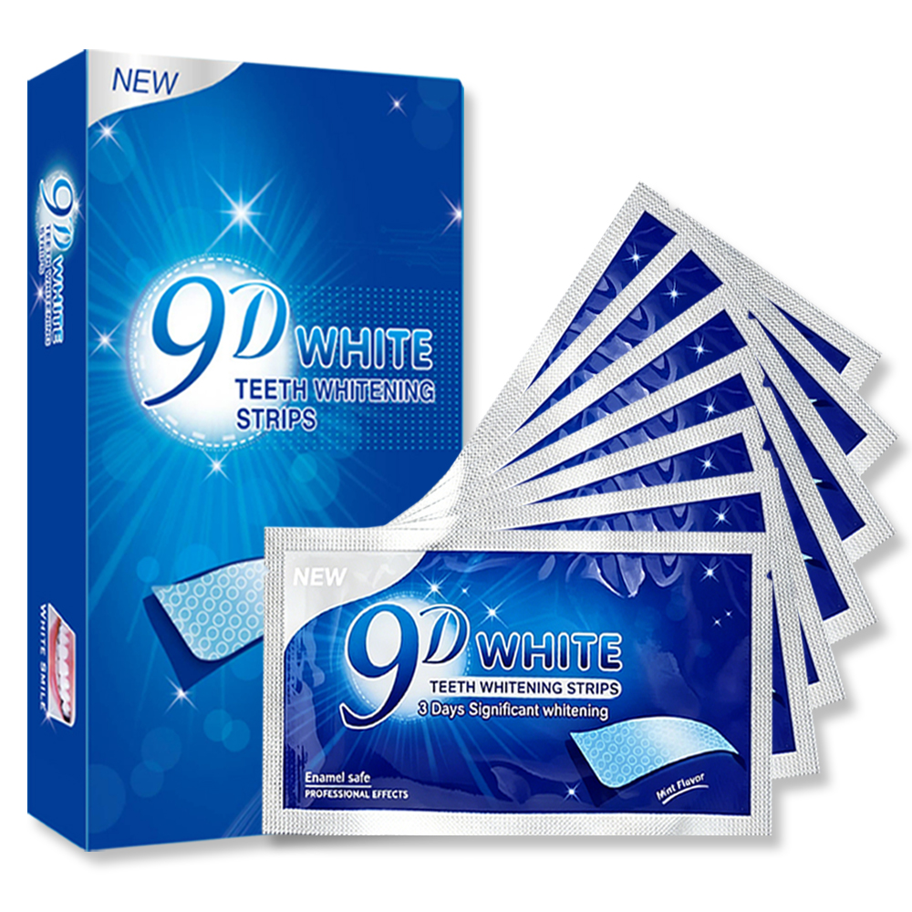 9D White Teeth Whitening Strip - Teeth Whitening Home Kit ulasan dan harga