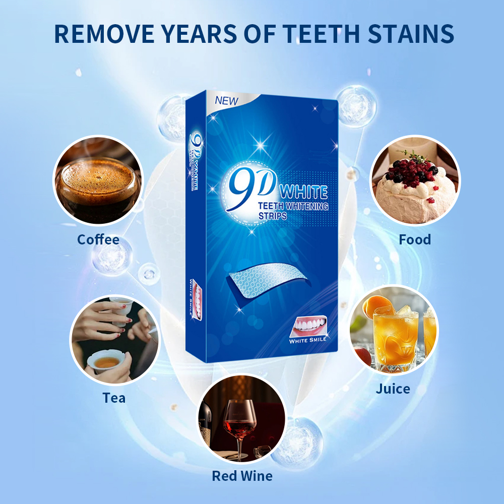 9D White Teeth Whitening Strip - Teeth Whitening Home Kit ulasan dan harga