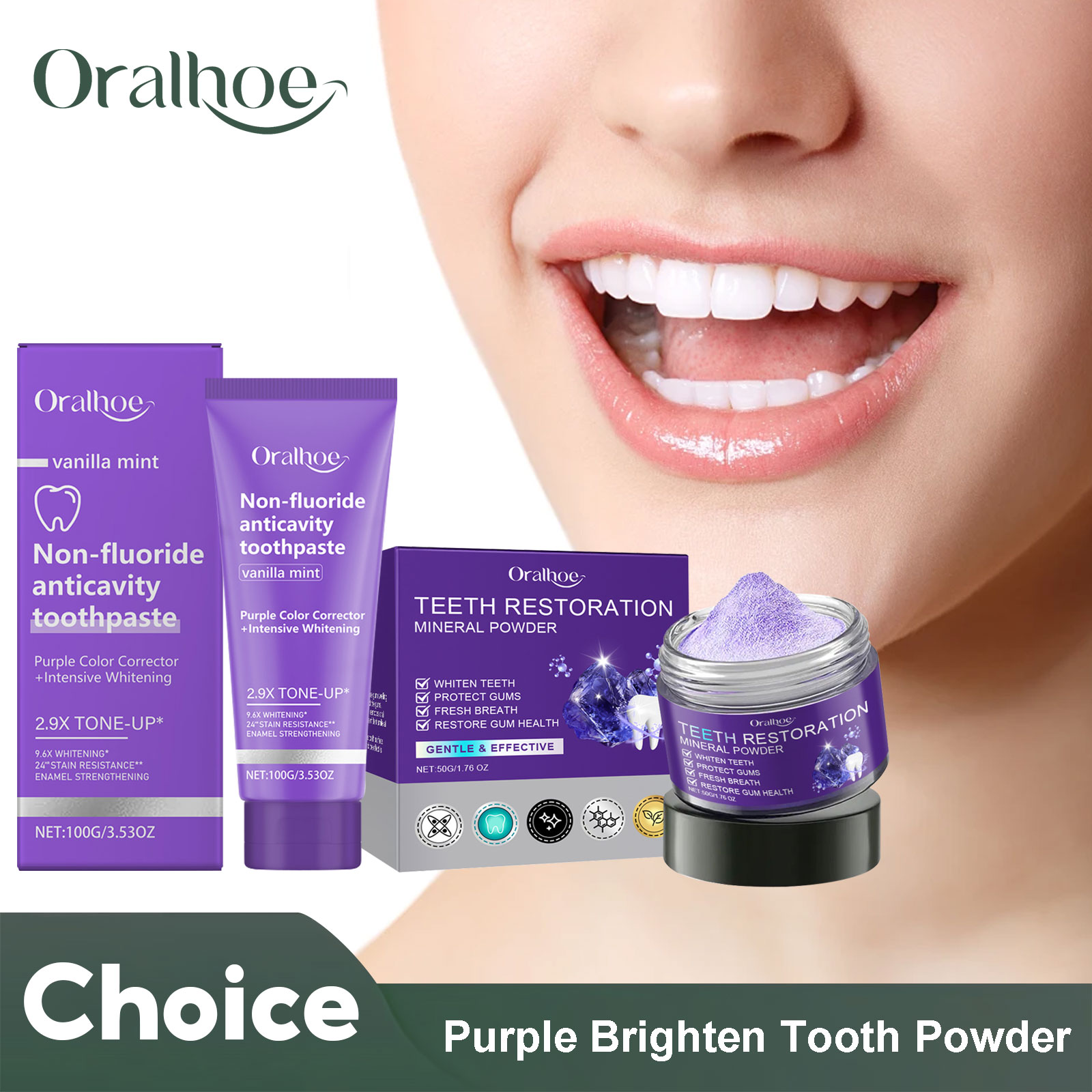Teeth Restoration Mineral Powd - Teeth Whitening Ingredients ulasan dan harga