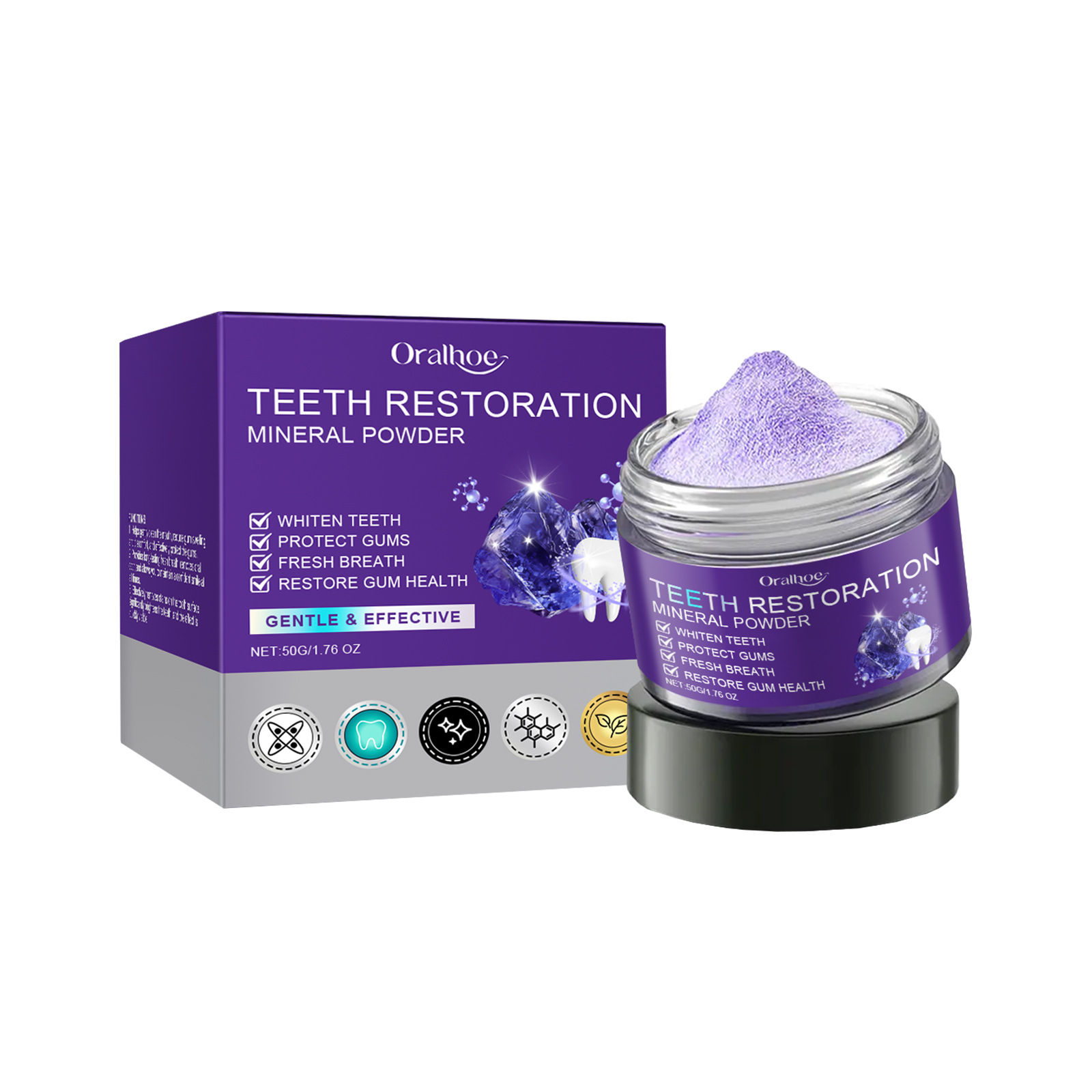 Teeth Restoration Mineral Powd - Teeth Whitening Ingredients ulasan dan harga