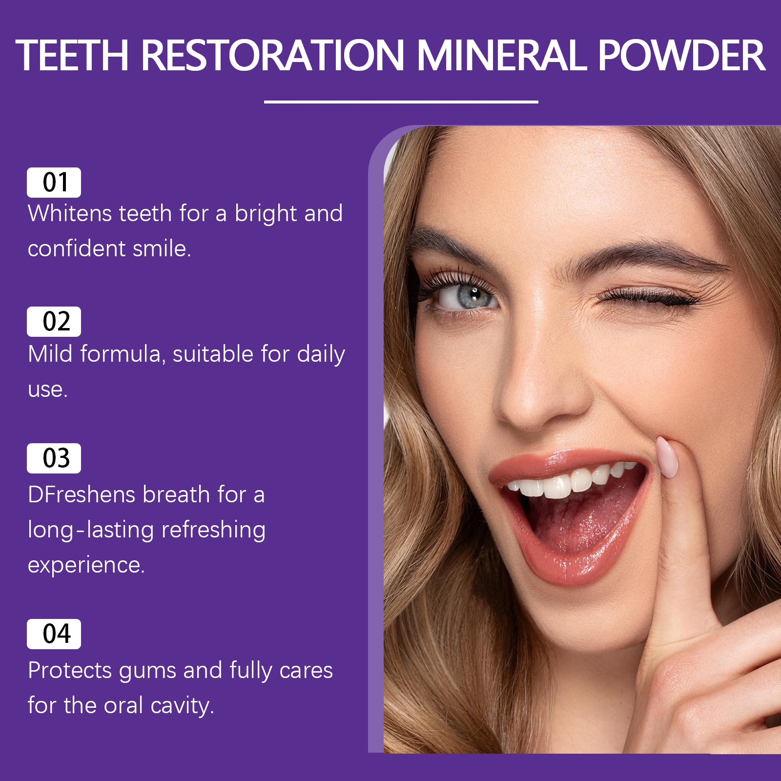 Teeth Restoration Mineral Powd - Teeth Whitening Ingredients ulasan dan harga