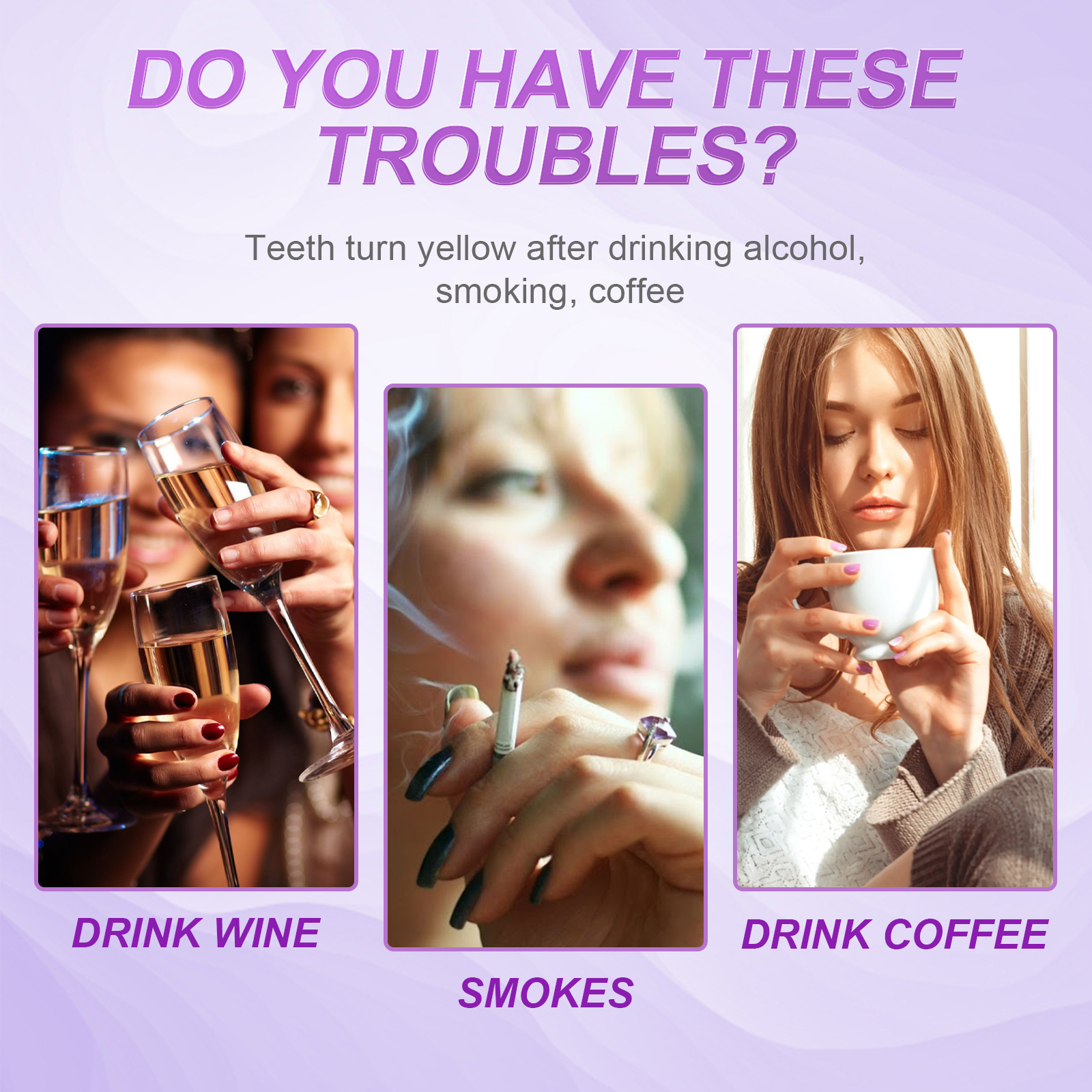 Purple Teeth Whitening Strips  - Teeth Whitening Home Kit ulasan dan harga