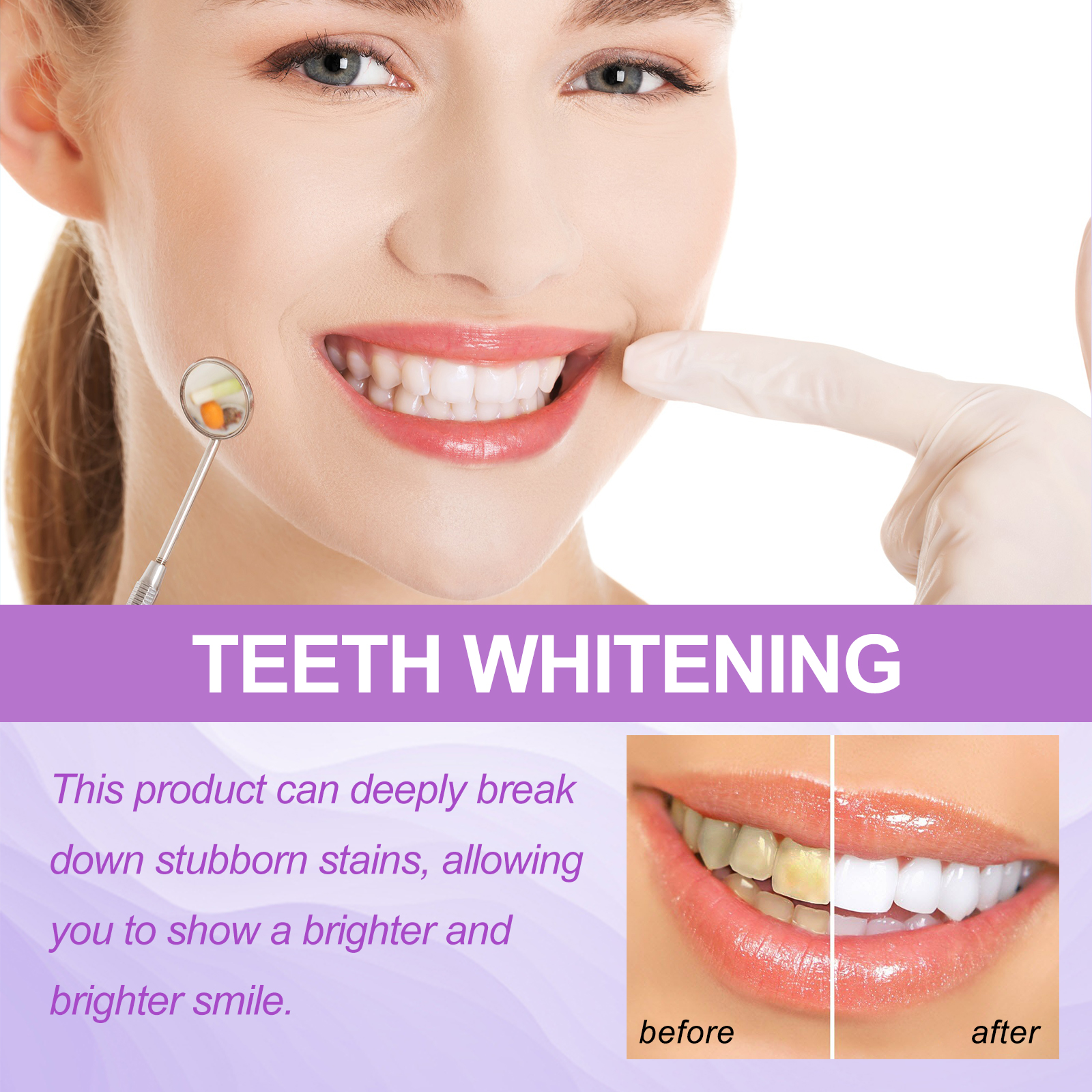 Purple Teeth Whitening Strips  - Teeth Whitening Home Kit ulasan dan harga