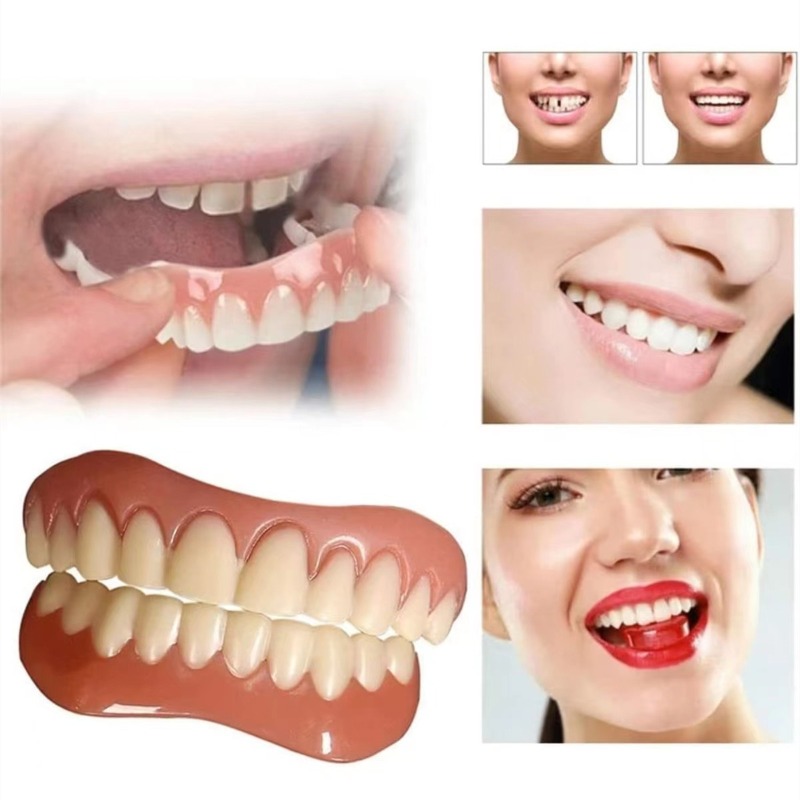 A Pair of Silicone Simulated U - Teeth Whitening Dental ulasan dan harga