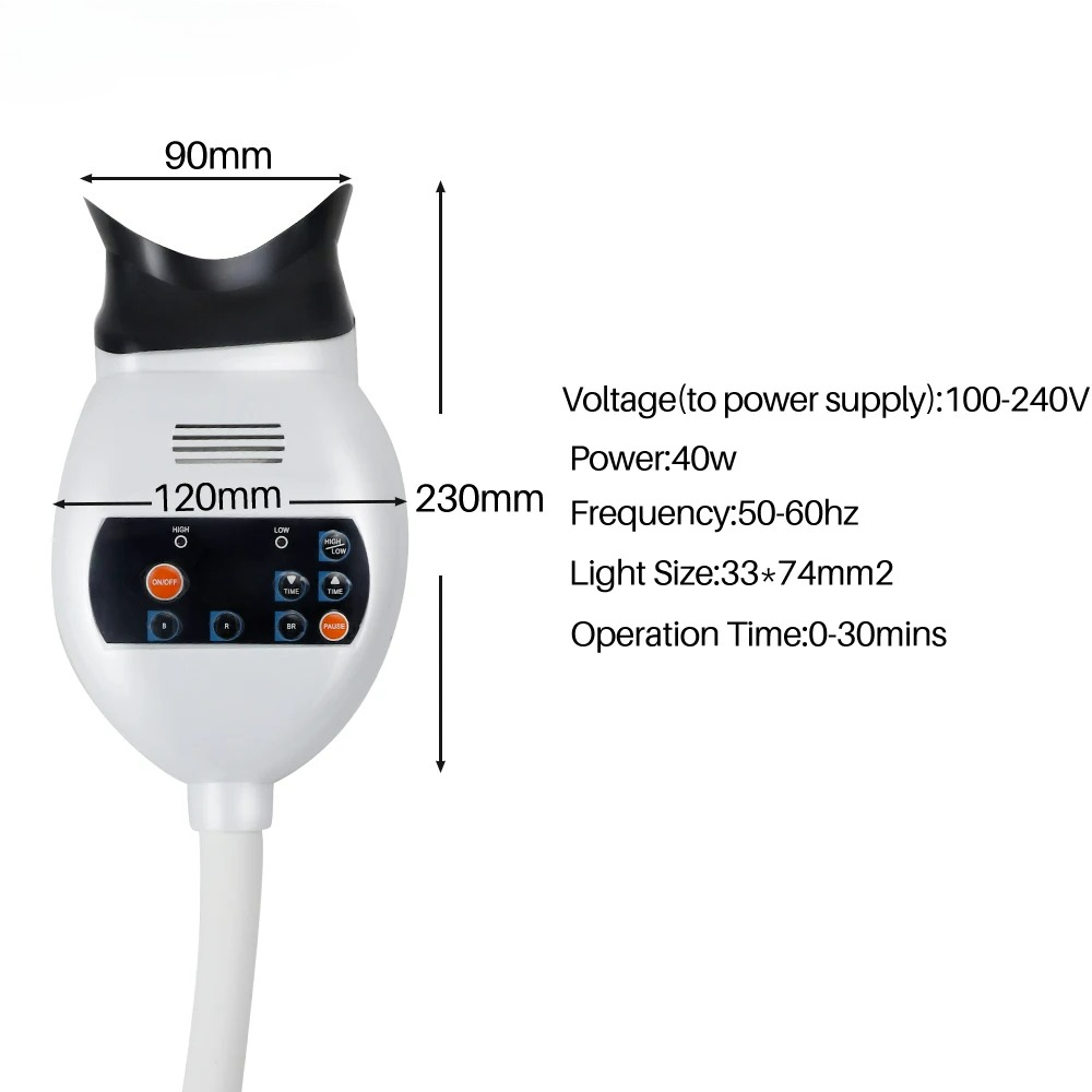 Adjustable 3 Colors LED Teeth  - Teeth Whitening Accelerator ulasan dan harga