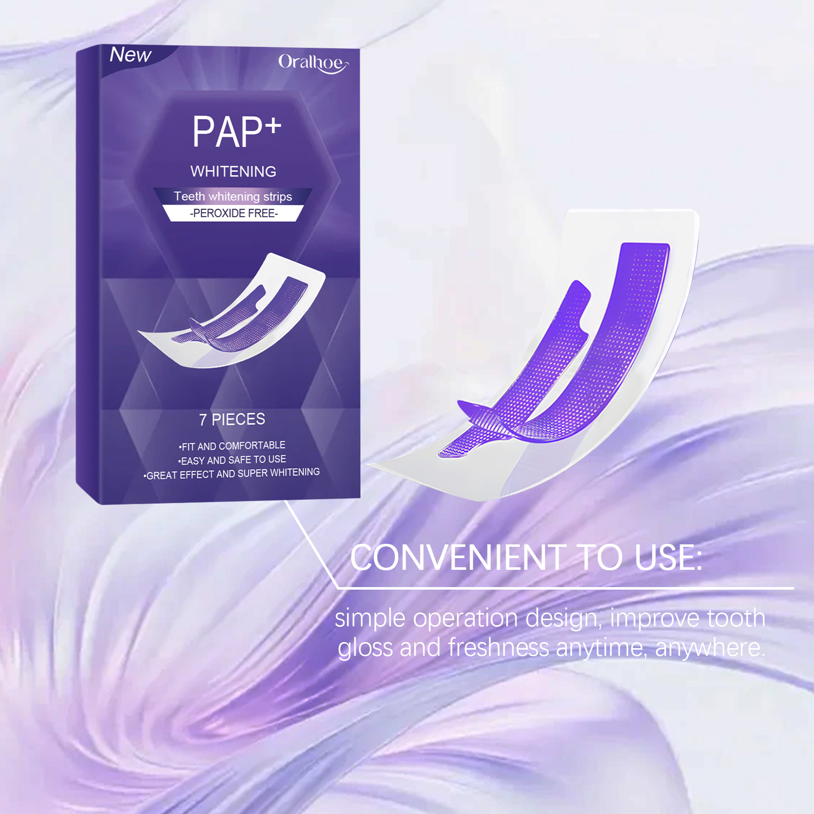 Purple Teeth Whitening Strips  - Teeth Whitening Foam ulasan dan harga
